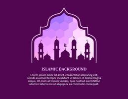 islamic background with mosque vector