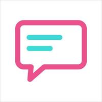 Chat Review Icon Two Tone Color vector