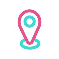 Location Route Icon Two Color vector