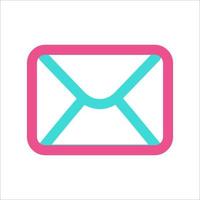 icono de correo de dos tonos de color vector