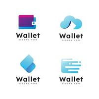 E wallet logo design vector design template