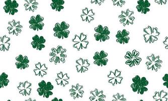 Saint Patricks Day, festive background with flying clover. vector