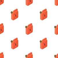 Red jerrycan with oil drop pattern seamless vector