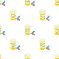 Pills in jar pattern seamless vector