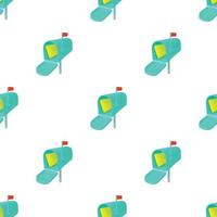 Mailbox with letter pattern seamless vector