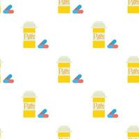 Pills in jar pattern seamless vector