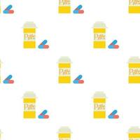 Pills in jar pattern seamless vector