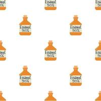 Ethanol in bottle pattern seamless vector