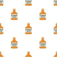 Ethanol in bottle pattern seamless vector