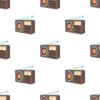 Retro radio receiver pattern seamless vector