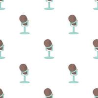 Retro microphone pattern seamless vector