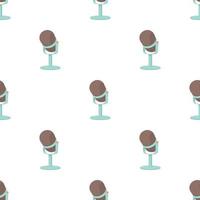 Retro microphone pattern seamless vector