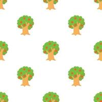 Apple tree pattern seamless vector