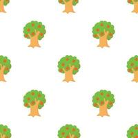 Apple tree pattern seamless vector