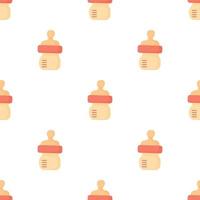 Baby milk bottle pattern seamless vector