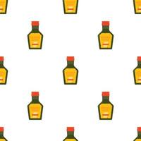 Green glass bottke of medicine syrup pattern seamless vector