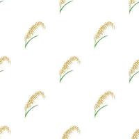 Oat stalk pattern seamless vector