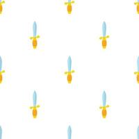 Medieval dagger pattern seamless vector