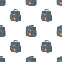 Boy school bag pattern seamless vector