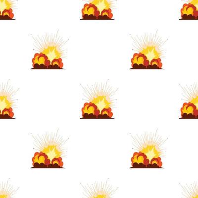 Fire explosion pattern seamless vector