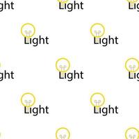 Word light with lamp pattern seamless vector