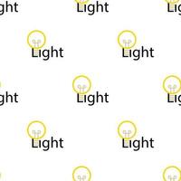 Word light with lamp pattern seamless vector