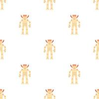 Humanoid robot pattern seamless vector
