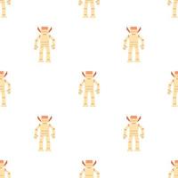 Humanoid robot pattern seamless vector