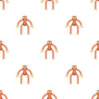 Robot monkey pattern seamless vector