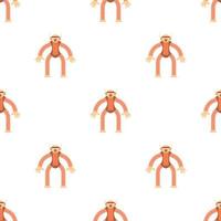 Robot monkey pattern seamless vector