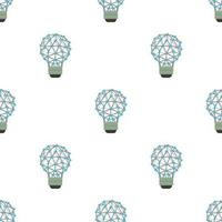 Abstract polygonal light bulb pattern seamless vector