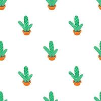 Desert cactus pattern seamless vector