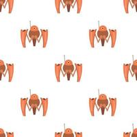 Robot crab pattern seamless vector