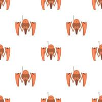 Robot crab pattern seamless vector