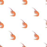 Shrimp pattern seamless vector