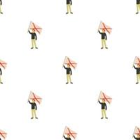 Man protest pattern seamless vector