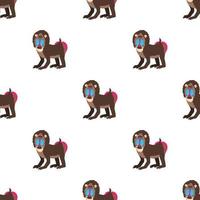Mandrill pattern seamless vector