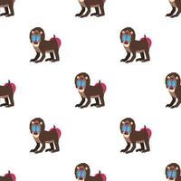 Mandrill pattern seamless vector