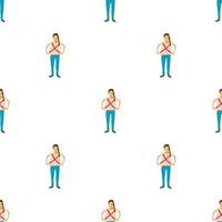 Woman protest pattern seamless vector