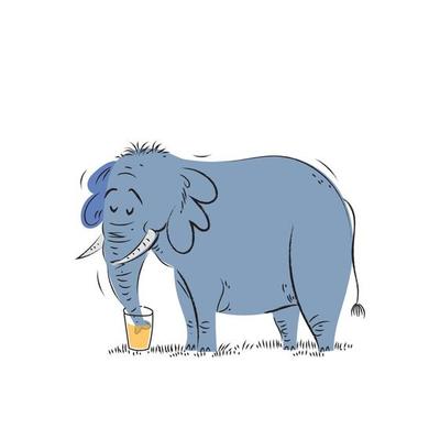 Vector Cartoon Elephant Vector Art & Graphics 