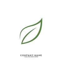 Green leaves logo. plant nature eco garden stylized icon vector botanical.