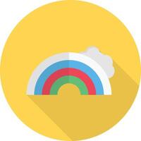 ilustración de vector de arco iris en un fondo. símbolos de calidad premium. iconos vectoriales para concepto y diseño gráfico.