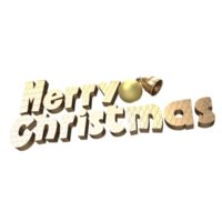 gold merry Christmas  3d png image