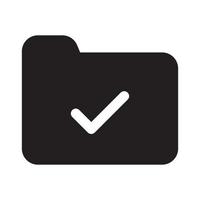 Folder Icon with Solid Style vector