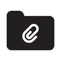 Folder Icon with Solid Style vector