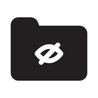 Restrict Folder Icon Solid Style vector