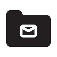 Folder Icon with Solid Style vector