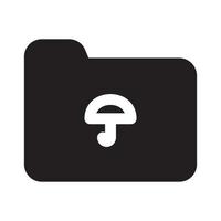 Folder Icon with Solid Style vector