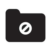 Restrict Folder Icon Solid Style vector