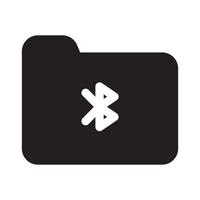 Send Transfer Bluetooth Solid Icon vector